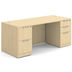 OfficeSource OS Laminate Desk W/ Double Full Pedestals (71" X 30")^ Teacher Desks|Instructor Desks