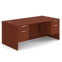 OfficeSource OS Laminate Desk W/ Double Hanging Pedestals (71