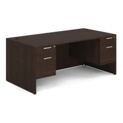 OfficeSource OS Laminate Desk W/ Double Hanging Pedestals (71