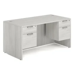 OfficeSource OS Laminate Desk W/ Double Hanging Pedestals (60