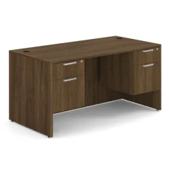 OfficeSource OS Laminate Desk W/ Double Hanging Pedestals (60