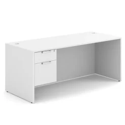 OfficeSource OS Laminate Desk W/ Single Hanging Pedestal (71