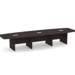 OfficeSource OS Laminate Expandable Boat Shaped Conference Tables w/ Slab Base^ Conference