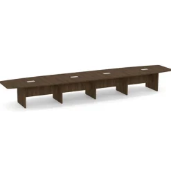 OfficeSource OS Laminate Expandable Boat Shaped Conference Tables w/ Slab Base^ Conference