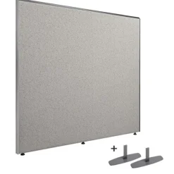 OfficeSource OS Laminate Pair of Two Desks with Hutch Storage^ Office Suites