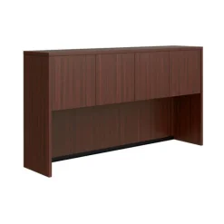 OfficeSource OS Laminate Pair of Two Desks with Hutch Storage^ Office Suites