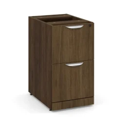OfficeSource OS Laminate Pair of Two Desks with Hutch Storage^ Office Suites