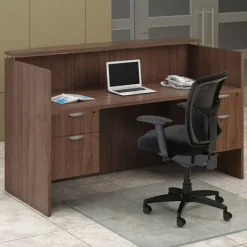 OfficeSource OS Laminate Reception Desk w/ Transaction Shelf^ Reception Desks