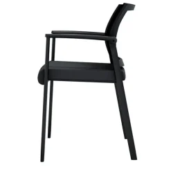 OfficeSource Oslo Mesh Back Stacking Guest Chair^ Reception & Waiting Room|Padded Stack Chairs