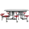 BioFit Oval ADA Cafeteria Table w/8 Round Stools^ Cafeteria|Cafeteria Tables