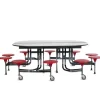 BioFit Oval Cafeteria Table w/10 Round Stools^ Cafeteria|Cafeteria Tables