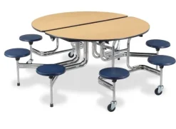 Virco Oval Mobile Stool Tables^ Cafeteria|Cafeteria Tables