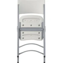 National Public Seating Package One 18'' x 96'' Plastic Folding Seminar Table & Four Plastic Folding Chairs^ Training & Seminar|Folding Chairs