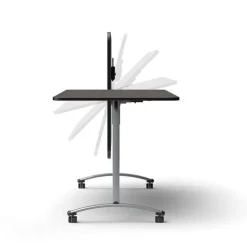 Paragon Package Set - 2 A&D Crossfit Flip-Top Adjustable Height Tables w/ 4 Emoji Chairs^ Dry Erase|Conference Table & Chair Packages