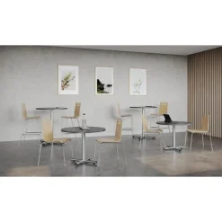 OfficeSource Package Set - 4 Cafe Tables w/ Cross Base (36