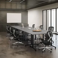 OfficeSource Package Set of 8 Training Tables - 6 (48" X 30") & 2 (60" X 24") w/ T-Legs & Glides^ Training & Seminar