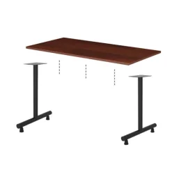 OfficeSource Package Set of 8 Training Tables - 6 (48" X 30") & 2 (60" X 24") w/ T-Legs & Glides^ Training & Seminar