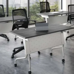 OfficeSource Package Set - 6 Training Tables w/ Flip Top Nesting Bases & Casters (72" X 24")^ Training & Seminar