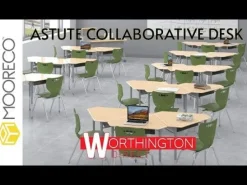 Mooreco 6-Pack Astute Monroe Desks & Hierarchy Chairs Package^ Collaborative Desks|Desk & Chair Packages