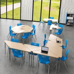 Mooreco 20-Pack Jet Collaborative Desk & Hierarchy Chair Package^ Desk & Chair Packages|Classroom Desks & Chairs