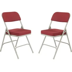National Public Seating Padded Fabric Folding Chairs Model 3200 (2 Pack)^ Folding Chairs