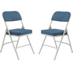 National Public Seating Padded Fabric Folding Chairs Model 3200 (2 Pack)^ Folding Chairs