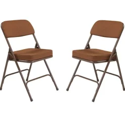 National Public Seating Padded Fabric Folding Chairs Model 3200 (2 Pack)^ Folding Chairs
