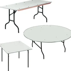 Midwest Folding Products Padded Vinyl Top Steel Edge Plywood Folding Tables by Midwest^ Folding