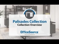 OfficeSource Palisades Collection Industrial Height Adjustable L-Shaped Desk Suite^ Office Suites
