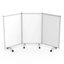 Luxor 3-Panel Mobile Magnetic Whiteboard Room Divider^ Mobile Reversible Boards