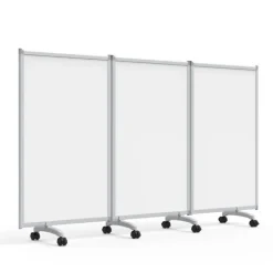 Luxor 3-Panel Mobile Magnetic Whiteboard Room Divider^ Mobile Reversible Boards