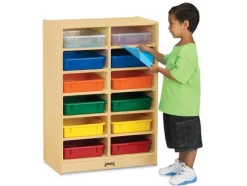 Jonti-Craft 12 Paper Tray Cubbie^ Tote & Bin Storage|Cubbies