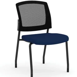 OfficeSource Parson Collection Mesh Back Armless Stacking Side Chair^ Padded Stack Chairs