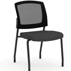 OfficeSource Parson Collection Mesh Back Armless Stacking Side Chair^ Padded Stack Chairs