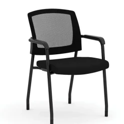 OfficeSource Parson Collection Mesh Back Stacking Side Chair^ Padded Stack Chairs