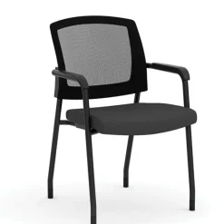 OfficeSource Parson Collection Mesh Back Stacking Side Chair^ Padded Stack Chairs