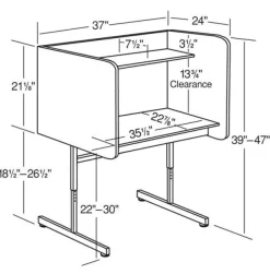 Smith Carrel Pedestal Base Carrel^ Study Carrels