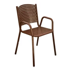 Leisure Craft Perforated Outdoor Cafe Chair^ Restaurant & Cafe|Cafe Chairs