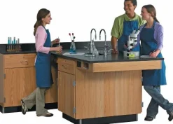 Diversified Spaces Perimeter Lab Workstations^ Science Workstations|Clean-Up & Portable Sink Units
