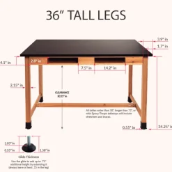 National Public Seating Phenolic Resin Science Lab Table (60'' x 42'')^ Science|Science Tables