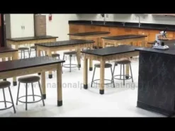 National Public Seating Phenolic Resin Science Lab Table w/ Book Compartments (72'' x 30'')^ Science|Science Tables