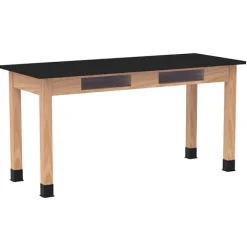 Diversified Spaces Phenolic Resin Top Hardwood Science Lab Table with Compartments (36'' D X 60'' W)^ Science|Science Tables