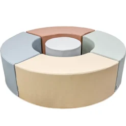 Childrens Factory 5-Piece Curve Seating Kids Ottoman Set^ Flexible Seating