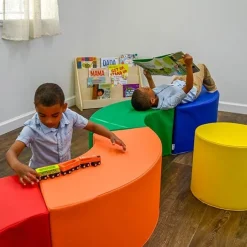 Childrens Factory 5-Piece Curve Seating Kids Ottoman Set^ Flexible Seating