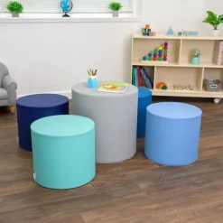 Childrens Factory 5-Piece Kids Ottoman Stool Set^ Flexible Seating