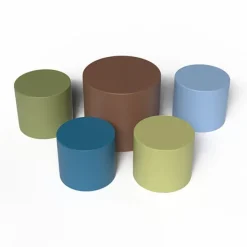 Childrens Factory 5-Piece Kids Ottoman Stool Set^ Flexible Seating
