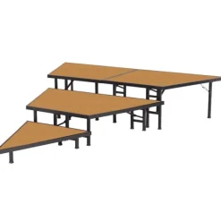 AmTab Pie Shaped Riser Sets w/ Hardboard Surface^ Stage Sets