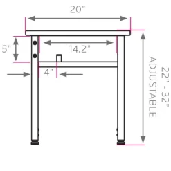 Smith System Planner Height-Adjustable Student Desk with Hard Plastic Top - 27"W x 20"D^ Collaborative Desks|Open Front School Desks