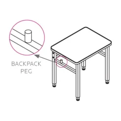 Smith System Planner Height-Adjustable Student Desk with Hard Plastic Top - 27