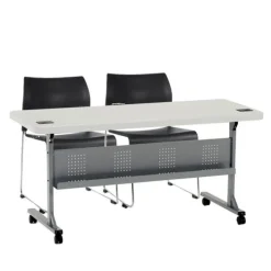 National Public Seating Plastic Flip-n-Store Table & Chair Packages^ Folding Tables & Chairs|Training Tables & Chairs
